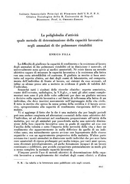 Rivista di patologia e clinica della tubercolosi organo ufficiale della Società italiana fascista di studi scientifici sulla tubercolosi