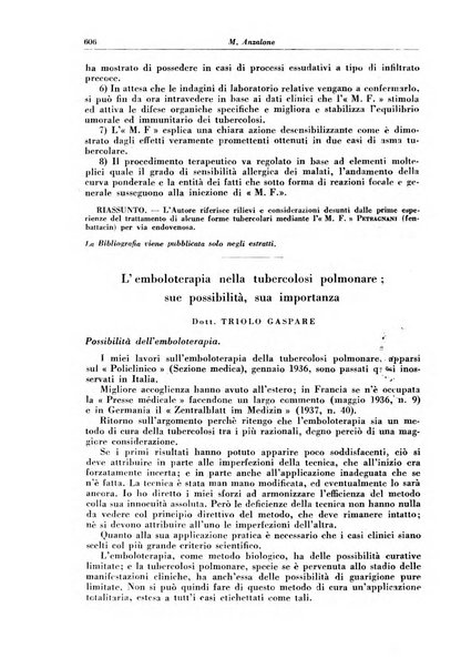 Rivista di patologia e clinica della tubercolosi organo ufficiale della Società italiana fascista di studi scientifici sulla tubercolosi