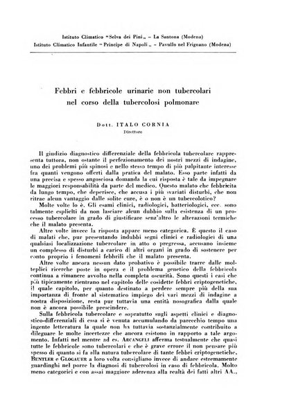 Rivista di patologia e clinica della tubercolosi organo ufficiale della Società italiana fascista di studi scientifici sulla tubercolosi