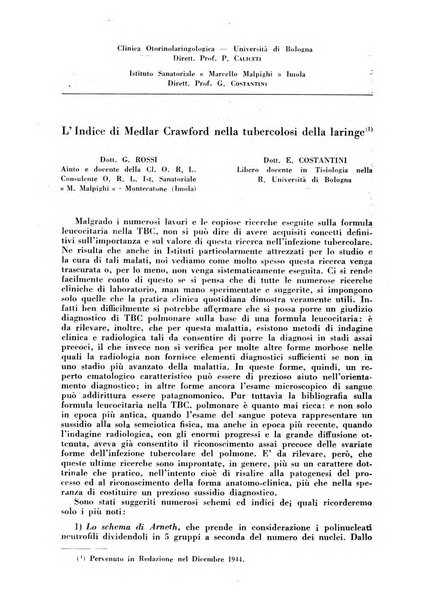 Rivista di patologia e clinica della tubercolosi organo ufficiale della Società italiana fascista di studi scientifici sulla tubercolosi