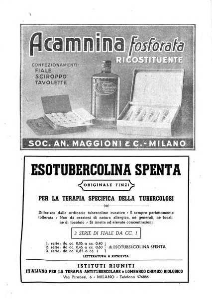 Rivista di patologia e clinica della tubercolosi organo ufficiale della Società italiana fascista di studi scientifici sulla tubercolosi