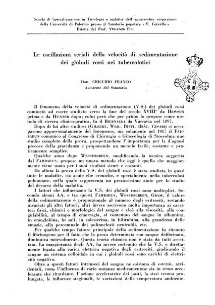 Rivista di patologia e clinica della tubercolosi organo ufficiale della Società italiana fascista di studi scientifici sulla tubercolosi