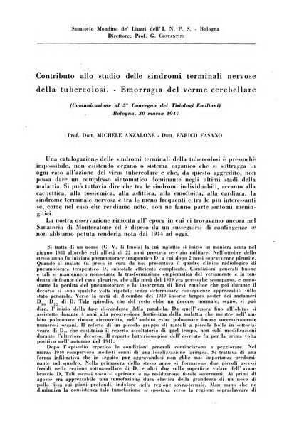 Rivista di patologia e clinica della tubercolosi organo ufficiale della Società italiana fascista di studi scientifici sulla tubercolosi