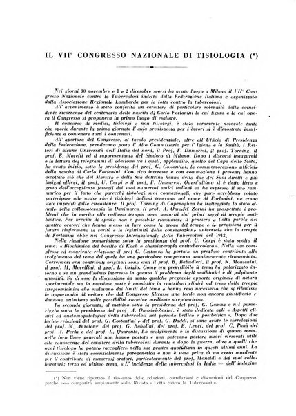 Rivista di patologia e clinica della tubercolosi organo ufficiale della Società italiana fascista di studi scientifici sulla tubercolosi