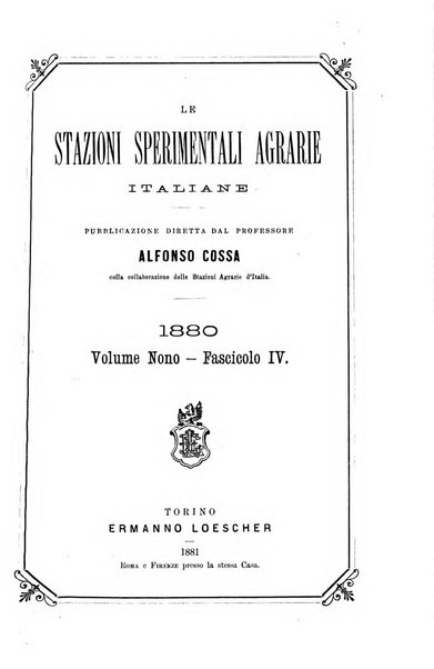 Le stazioni sperimentali agrarie italiane organo delle stazioni agrarie e dei laboratori di chimica agraria del Regno