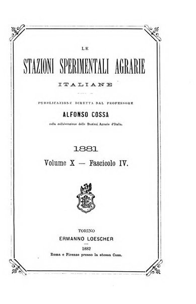 Le stazioni sperimentali agrarie italiane organo delle stazioni agrarie e dei laboratori di chimica agraria del Regno