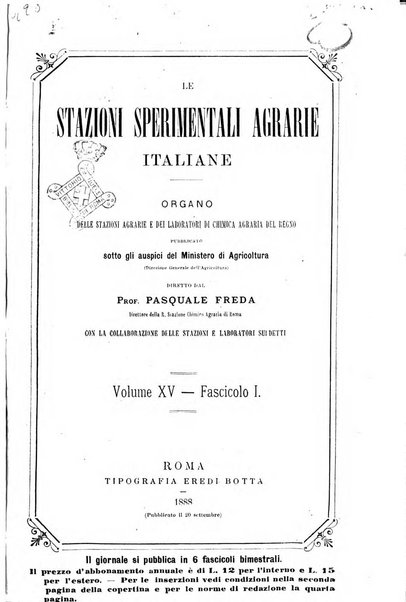 Le stazioni sperimentali agrarie italiane organo delle stazioni agrarie e dei laboratori di chimica agraria del Regno