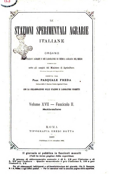 Le stazioni sperimentali agrarie italiane organo delle stazioni agrarie e dei laboratori di chimica agraria del Regno