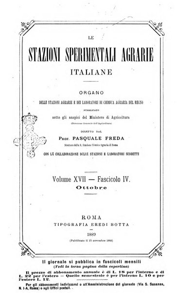 Le stazioni sperimentali agrarie italiane organo delle stazioni agrarie e dei laboratori di chimica agraria del Regno