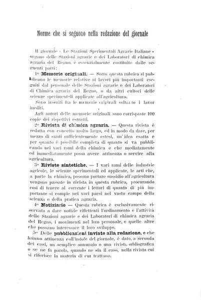 Le stazioni sperimentali agrarie italiane organo delle stazioni agrarie e dei laboratori di chimica agraria del Regno