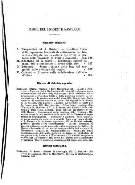 Le stazioni sperimentali agrarie italiane organo delle stazioni agrarie e dei laboratori di chimica agraria del Regno