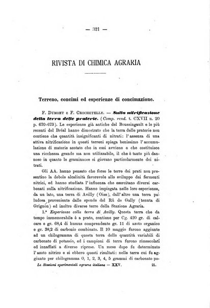 Le stazioni sperimentali agrarie italiane organo delle stazioni agrarie e dei laboratori di chimica agraria del Regno