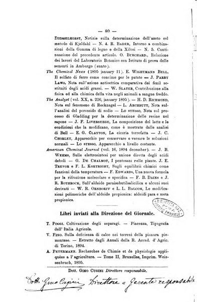 Le stazioni sperimentali agrarie italiane organo delle stazioni agrarie e dei laboratori di chimica agraria del Regno