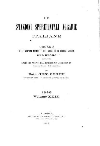 Le stazioni sperimentali agrarie italiane organo delle stazioni agrarie e dei laboratori di chimica agraria del Regno