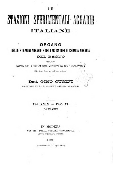 Le stazioni sperimentali agrarie italiane organo delle stazioni agrarie e dei laboratori di chimica agraria del Regno