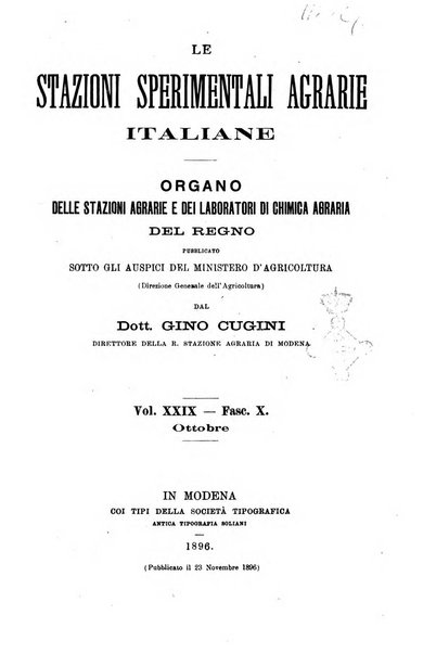 Le stazioni sperimentali agrarie italiane organo delle stazioni agrarie e dei laboratori di chimica agraria del Regno