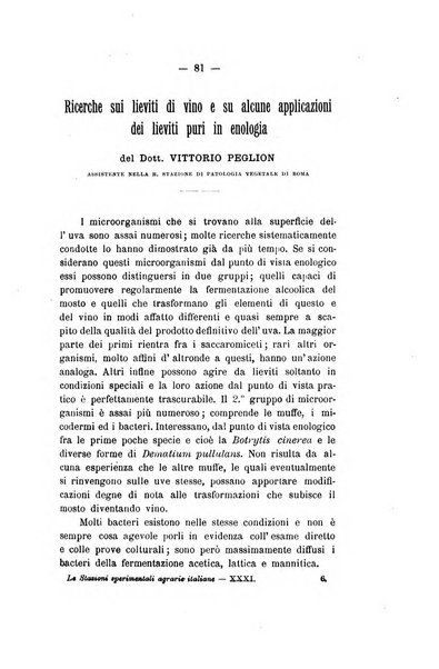 Le stazioni sperimentali agrarie italiane organo delle stazioni agrarie e dei laboratori di chimica agraria del Regno