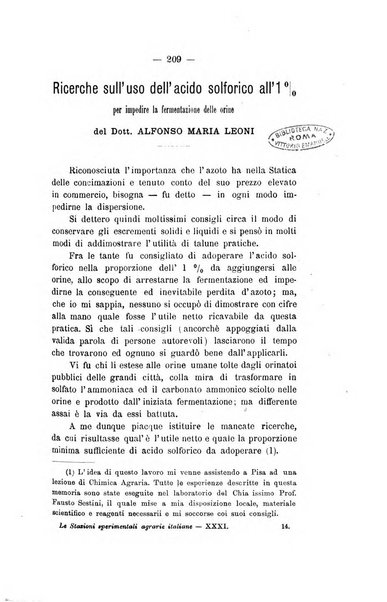 Le stazioni sperimentali agrarie italiane organo delle stazioni agrarie e dei laboratori di chimica agraria del Regno