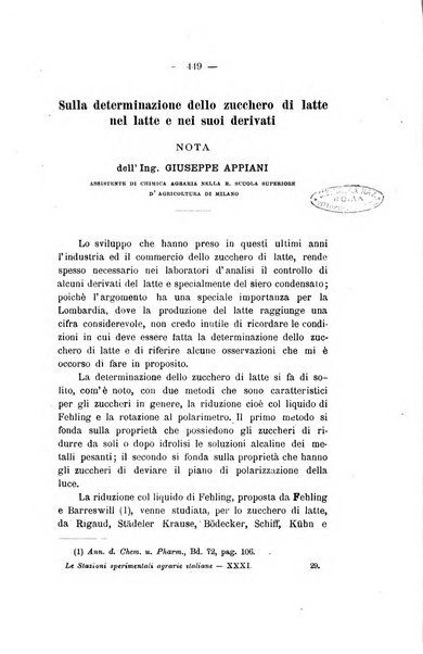 Le stazioni sperimentali agrarie italiane organo delle stazioni agrarie e dei laboratori di chimica agraria del Regno