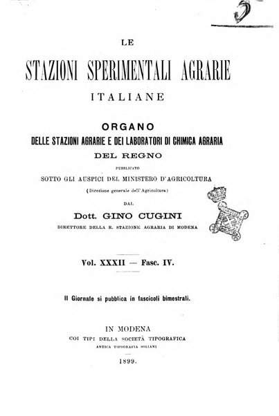 Le stazioni sperimentali agrarie italiane organo delle stazioni agrarie e dei laboratori di chimica agraria del Regno