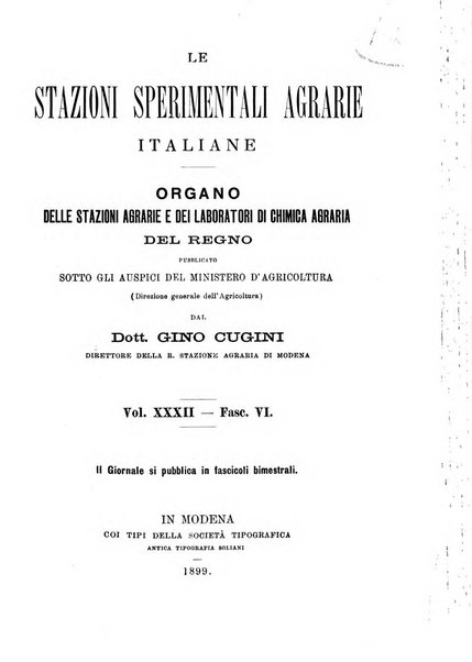 Le stazioni sperimentali agrarie italiane organo delle stazioni agrarie e dei laboratori di chimica agraria del Regno