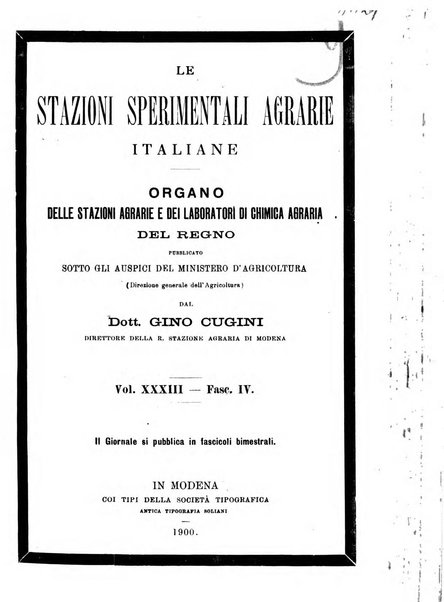 Le stazioni sperimentali agrarie italiane organo delle stazioni agrarie e dei laboratori di chimica agraria del Regno