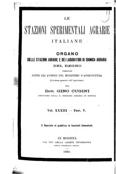 Le stazioni sperimentali agrarie italiane organo delle stazioni agrarie e dei laboratori di chimica agraria del Regno