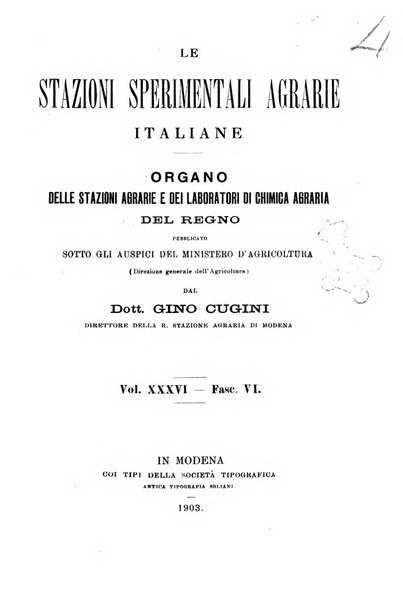 Le stazioni sperimentali agrarie italiane organo delle stazioni agrarie e dei laboratori di chimica agraria del Regno