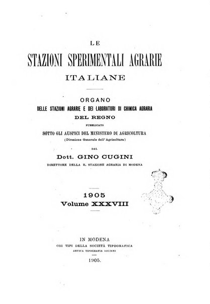 Le stazioni sperimentali agrarie italiane organo delle stazioni agrarie e dei laboratori di chimica agraria del Regno