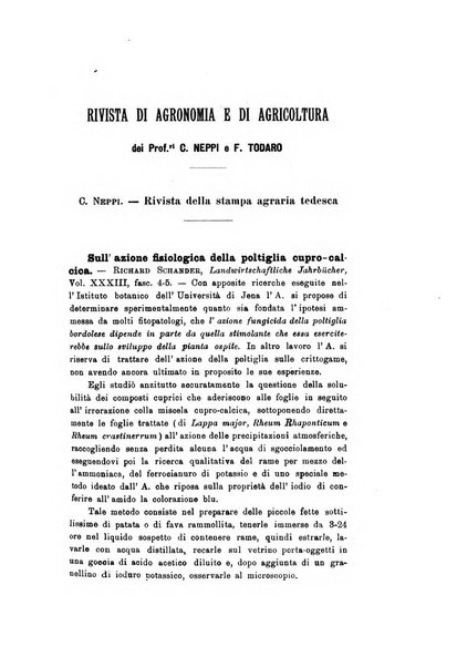 Le stazioni sperimentali agrarie italiane organo delle stazioni agrarie e dei laboratori di chimica agraria del Regno