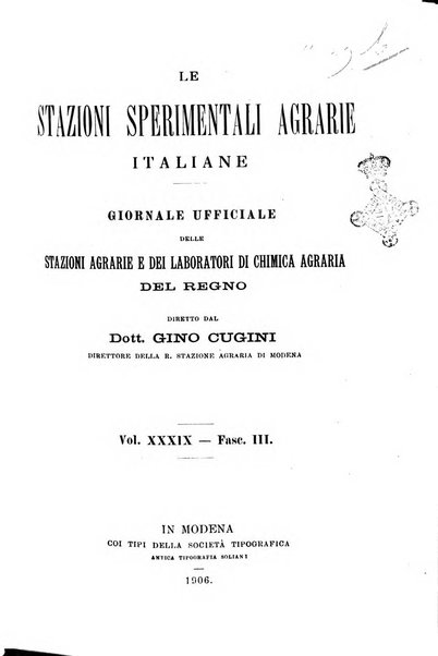 Le stazioni sperimentali agrarie italiane organo delle stazioni agrarie e dei laboratori di chimica agraria del Regno