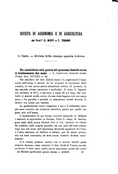 Le stazioni sperimentali agrarie italiane organo delle stazioni agrarie e dei laboratori di chimica agraria del Regno