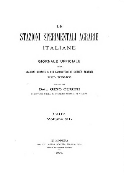 Le stazioni sperimentali agrarie italiane organo delle stazioni agrarie e dei laboratori di chimica agraria del Regno