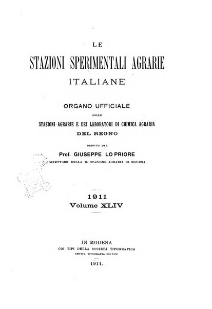 Le stazioni sperimentali agrarie italiane organo delle stazioni agrarie e dei laboratori di chimica agraria del Regno