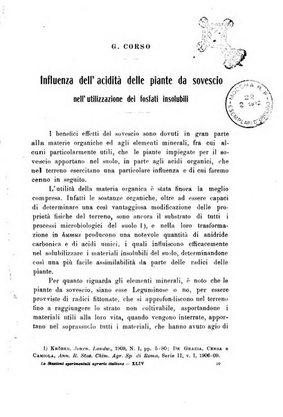 Le stazioni sperimentali agrarie italiane organo delle stazioni agrarie e dei laboratori di chimica agraria del Regno