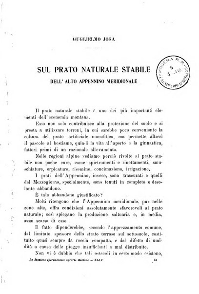 Le stazioni sperimentali agrarie italiane organo delle stazioni agrarie e dei laboratori di chimica agraria del Regno