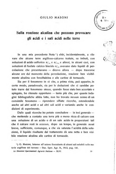 Le stazioni sperimentali agrarie italiane organo delle stazioni agrarie e dei laboratori di chimica agraria del Regno