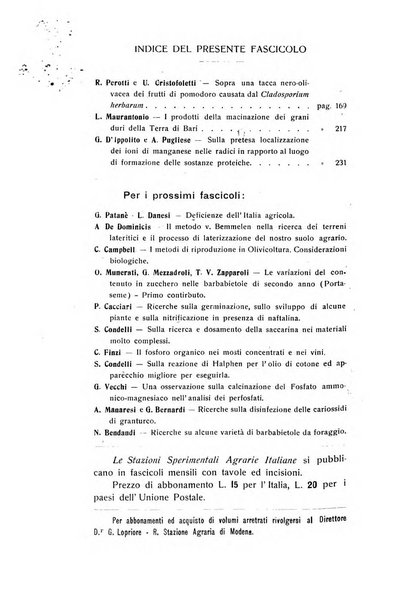 Le stazioni sperimentali agrarie italiane organo delle stazioni agrarie e dei laboratori di chimica agraria del Regno