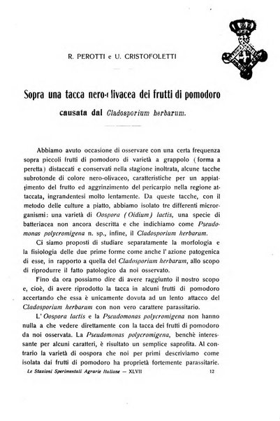 Le stazioni sperimentali agrarie italiane organo delle stazioni agrarie e dei laboratori di chimica agraria del Regno