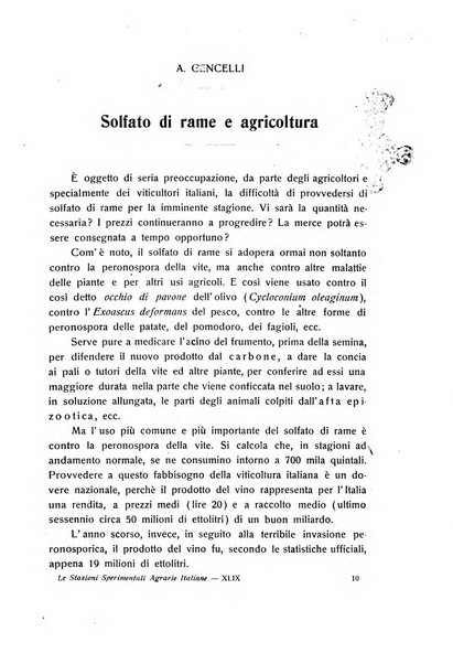 Le stazioni sperimentali agrarie italiane organo delle stazioni agrarie e dei laboratori di chimica agraria del Regno