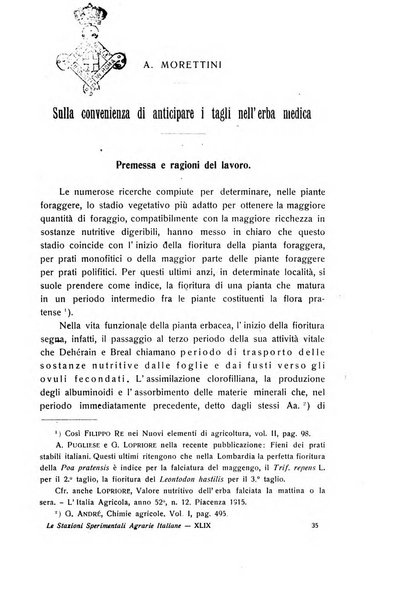 Le stazioni sperimentali agrarie italiane organo delle stazioni agrarie e dei laboratori di chimica agraria del Regno