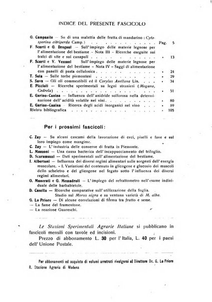 Le stazioni sperimentali agrarie italiane organo delle stazioni agrarie e dei laboratori di chimica agraria del Regno