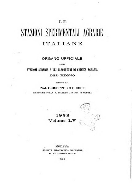 Le stazioni sperimentali agrarie italiane organo delle stazioni agrarie e dei laboratori di chimica agraria del Regno