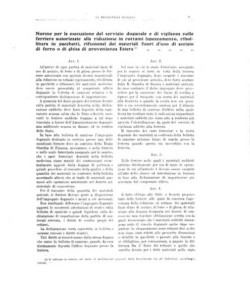 La metallurgia italiana rivista mensile