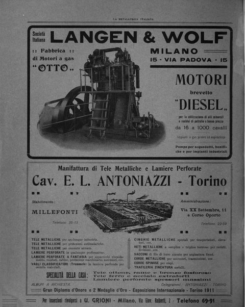 La metallurgia italiana rivista mensile