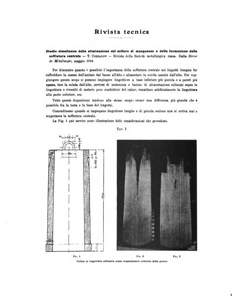 La metallurgia italiana rivista mensile