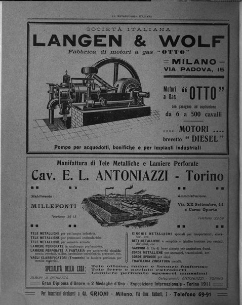 La metallurgia italiana rivista mensile