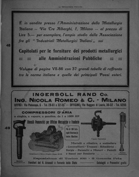 La metallurgia italiana rivista mensile