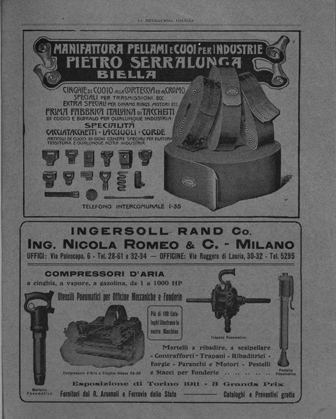 La metallurgia italiana rivista mensile