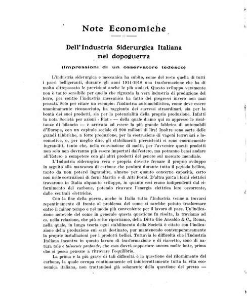 La metallurgia italiana rivista mensile